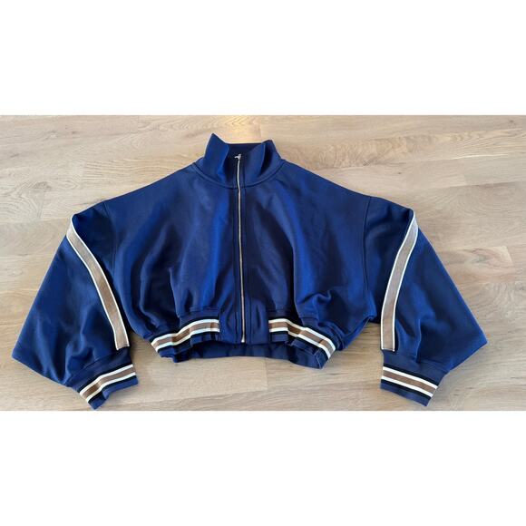 The Group by Babaton Aritzia Rocket Cropped Track Jacket blue size small - Picture 2 of 8